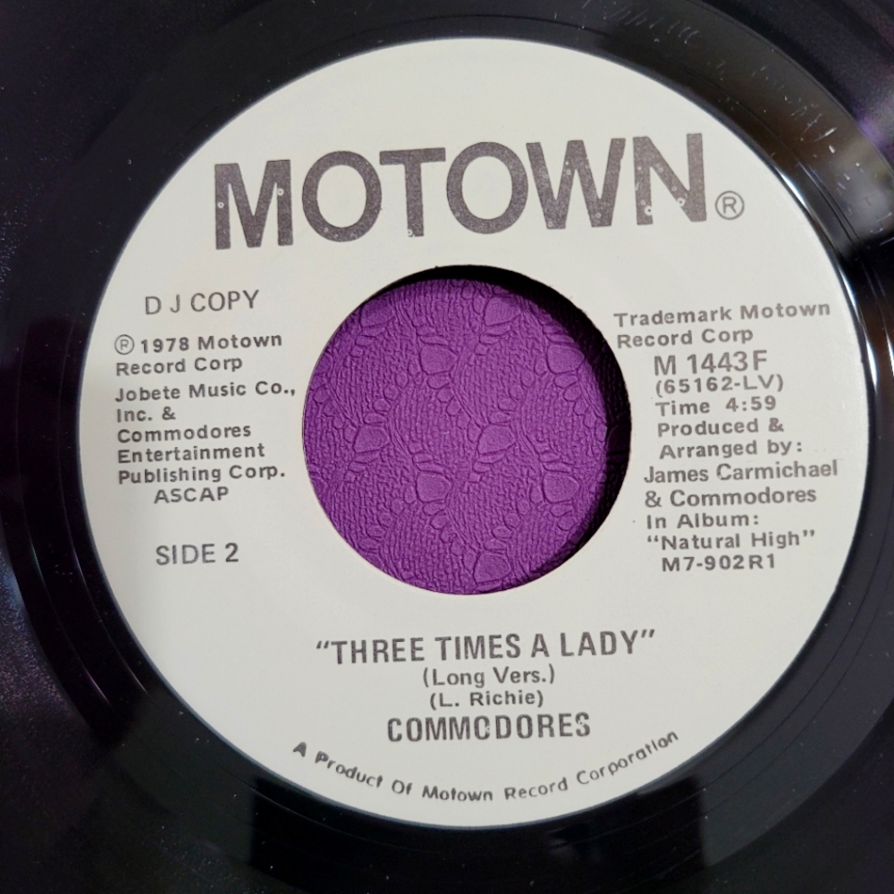 Motown "Three Times a Lady" by Commodores 45 rpm RARE DJ COPY!!